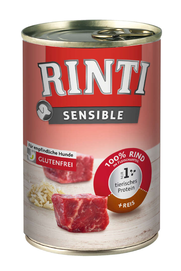 RINTI Hunde-Nassfutter Sensible Rind & Reis